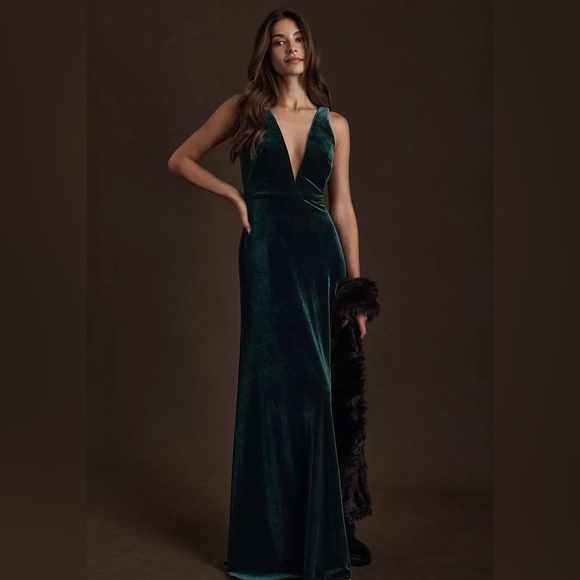 amazon green satin dress New Life main image 0